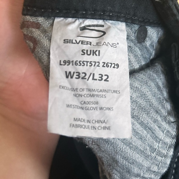 Silver Jeans Co Suki Bootcut Black Denim Jeans Women’s Size 32x32 - Picture 5 of 6